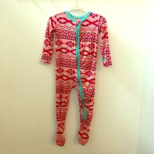 Kickee pants girl’s footed pajamas